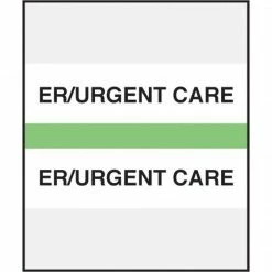 Medical Arts Press® Standard Preprinted Chart Divider Tabs; ER/Urgent Care, Green