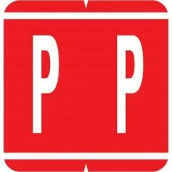 Medical Arts Press® GBS® Compatible 1900 Series Alpha Pack Labels; "P"