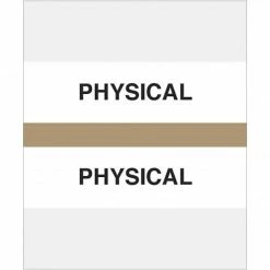 Medical Arts Press® Standard Preprinted Chart Divider Tabs; Physical, Tan