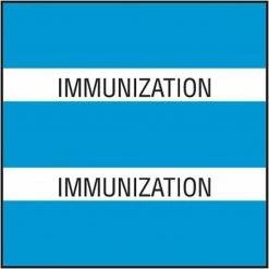 Medical Arts Press® Large Chart Divider Tabs; Immunization, Lt. Blue