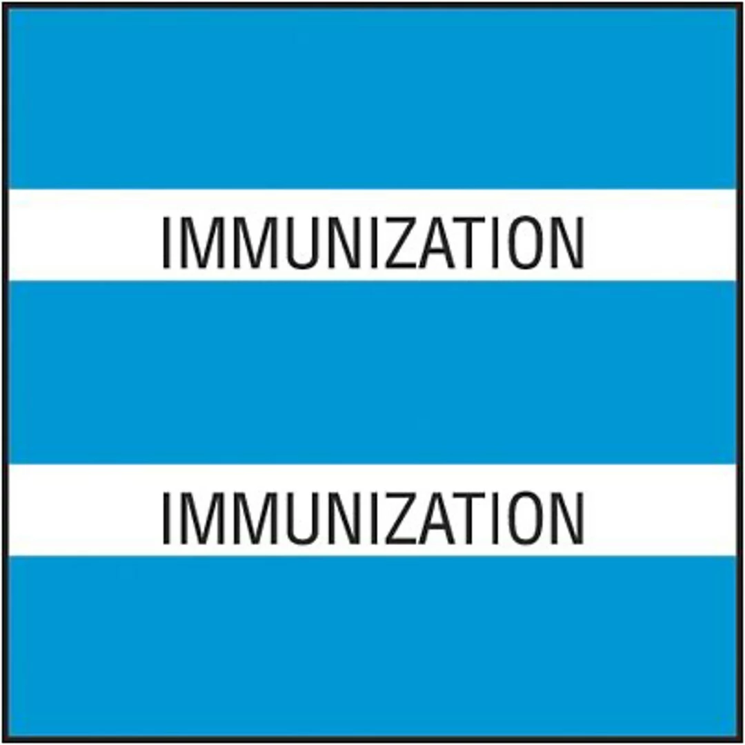 Medical Arts Press® Large Chart Divider Tabs; Immunization, Lt. Blue