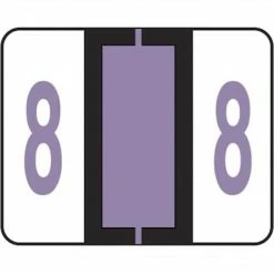 Medical Arts Press® TAB® Products Compatible Numeric Sheet Style Labels; "8"