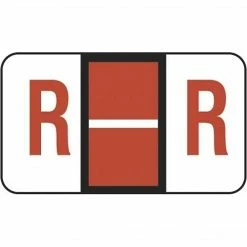Medical Arts Press® Jeter® Compatible 5100 Series Alpha Roll Labels, "R"