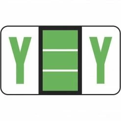 Medical Arts Press® POS® Systems Compatible 3300 Series Alpha Sheet Labels; "Y"