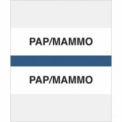 Medical Arts Press® Standard Preprinted Chart Divider Tabs; Pap/Mammo, Dark Blue