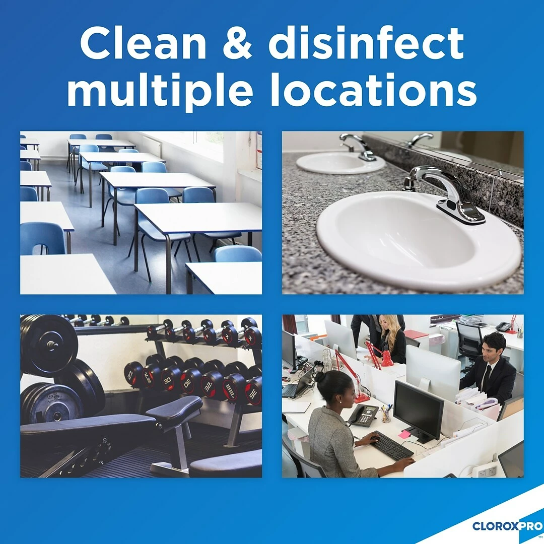 CloroxPro® Disinfecting Wipes, Bleach-Free, Fresh Scent, 70 Count (Pack Of 9) (Package May Vary) - Image 6