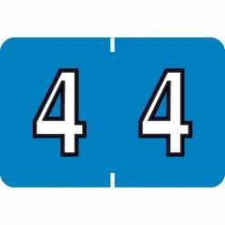 Medical Arts Press® Colwell Jewel Tone® Compatible Numeric Roll Labels, "4"