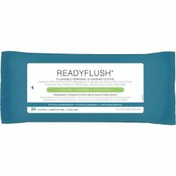 ReadyFlush Flushable Wet Wipes, 13'' L X 9'' W, Fragrance, Soft Pack Container, 24/Pack
