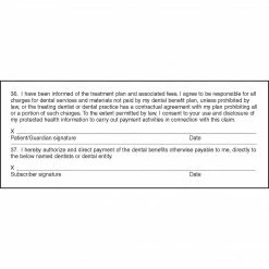 Medical Arts Press 2003 Dental Insurance Signature Label, HIPPAA Compliant (20158)