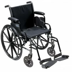 Drive Medical Cruiser III Wheelchair With Flip Back Removable Arms, Desk Arms, Footrest, 18" (K318DDA-SF)