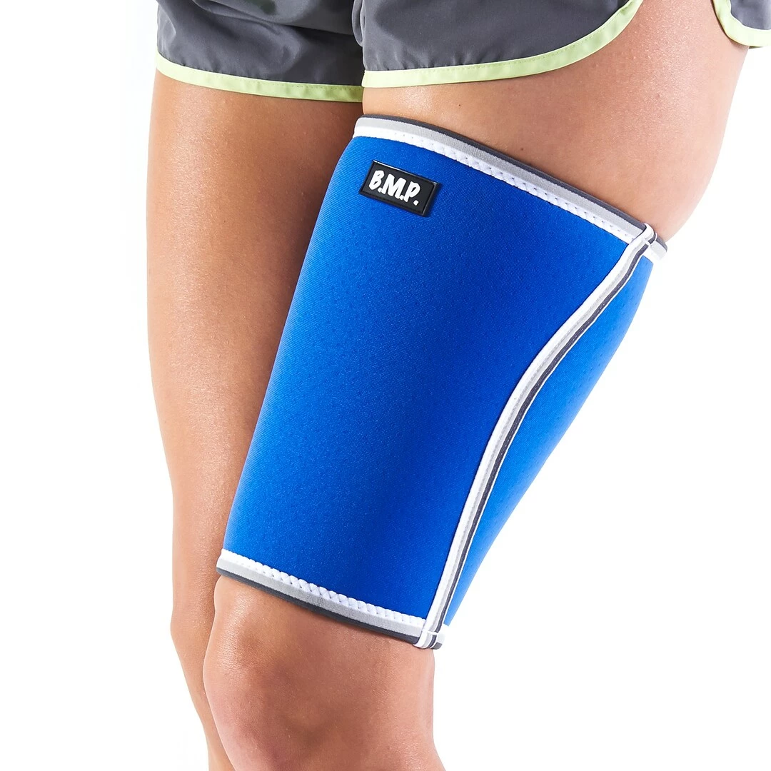 Black Mountain Products Extra Thick Warming Thigh Brace-Thigh Compression Sleeve, Blue, Medium 2 Black Mountain Products Extra Thick Warming Thigh Brace-Thigh Compression Sleeve, Blue, Medium - Image 2
