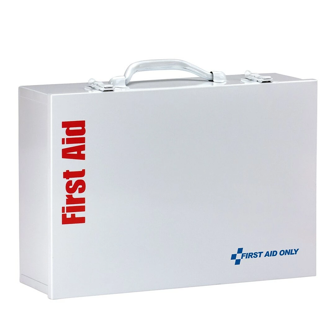 First Aid Only ANSI B+ Type I & II 2 Shelf Metal First Aid Cabinet With Medications, 75 People (90573) - Image 3