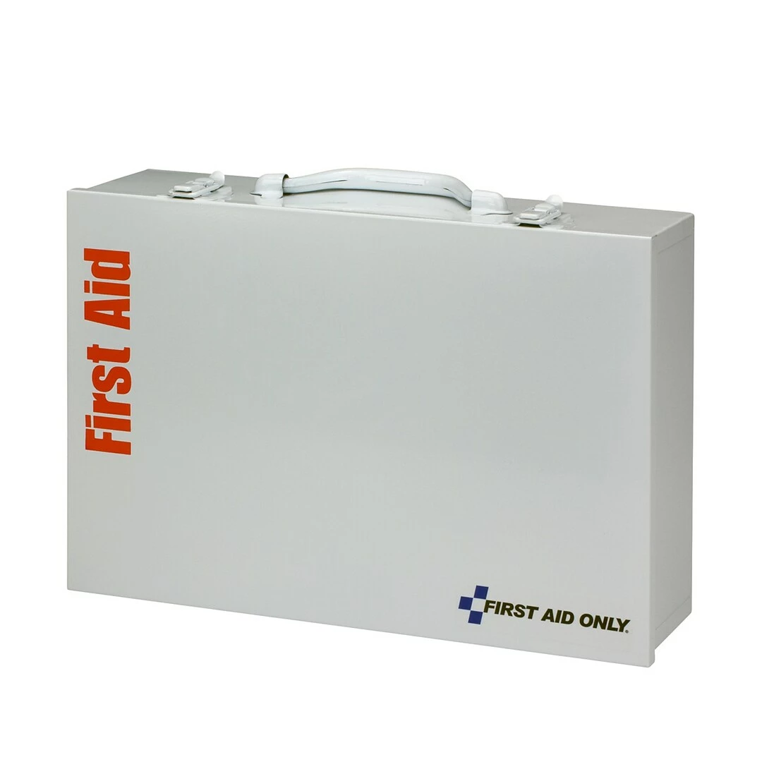 First Aid Only ANSI B+ Type I & II 2 Shelf Metal First Aid Cabinet With Medications, 75 People (90573) - Image 6