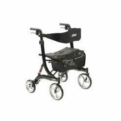 Drive Medical Nitro Euro Style Rollator Rolling Walker, Heavy Duty, Black (10266HD-BK)