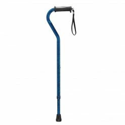 Drive Medical Hugo Adjustable Offset Handle Cane With Reflective Strap, Smoke (731-452)