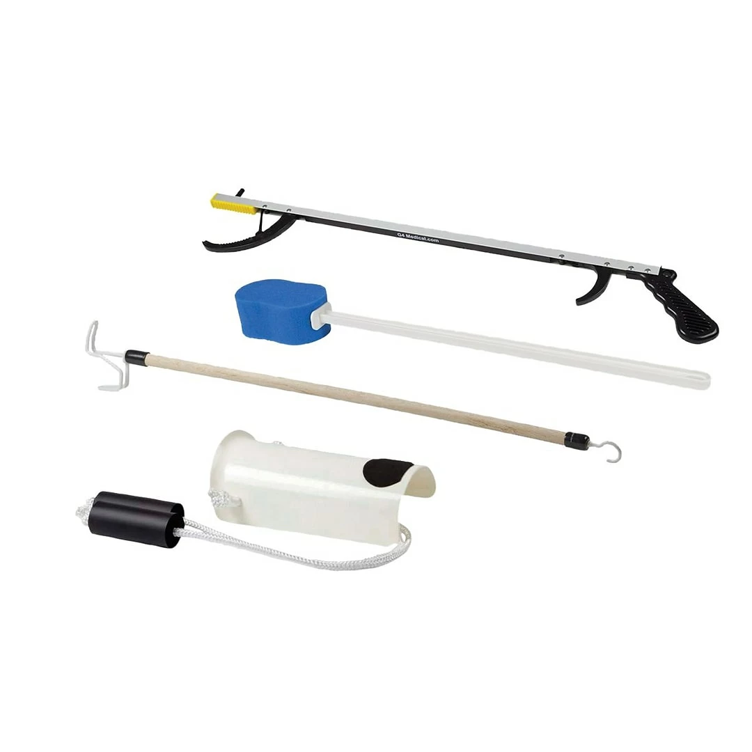 FabLife Hip Kit #8: 26" Reacher, Contoured Sponge, Sock And Stocking Aid, Dressing Stick