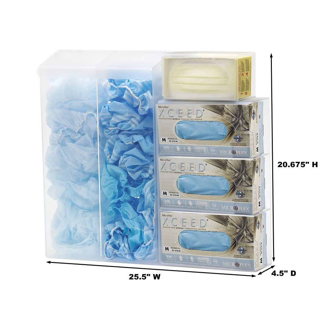 Omnimed Bulk PPE Medical Isolation Organizer In Acrylic (307006) - Image 2