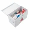 Mind Reader First Aid Storage Box, White (1AID-WHT)