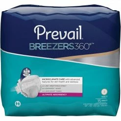 Prevail® Breezers360™ Incontinence Briefs, Ultimate Absorbency, Size 3, 60/CT