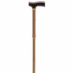Drive Medical Lightweight Adjustable Folding Cane With T Handle Bronze (RTL10304BZ)