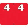 Medical Arts Press® Numeric Labels On Roll; "4", Red