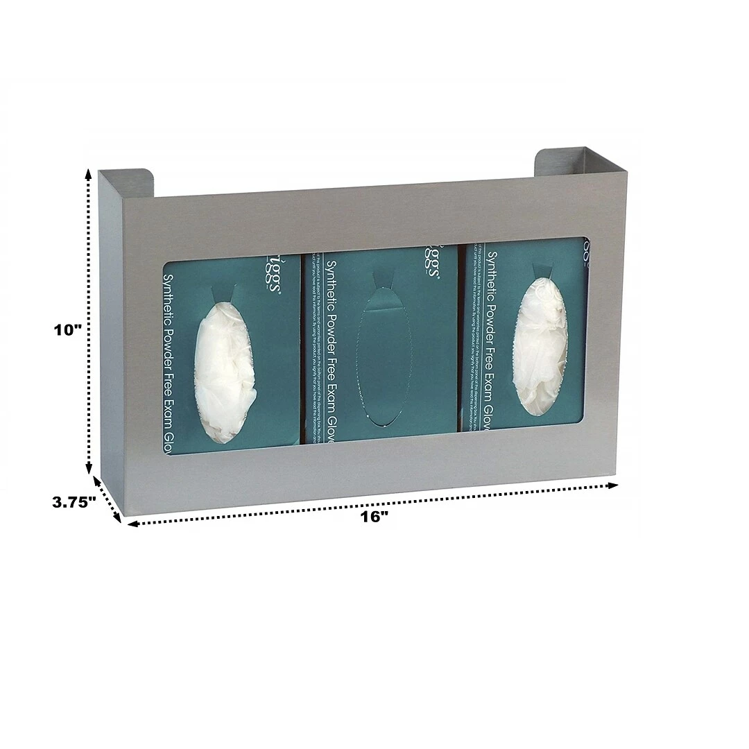 Omnimed Horizontial Triple Stainless Steel Glove Box Holder (305303) - Image 2