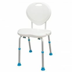 Drive Medical AquaSense Adjustable Bath And Shower Chair With Non-Slip Comfort Seat And Backrest, White (770-537)