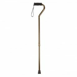 Drive Medical Foam Grip Offset Handle Walking Cane Bronze (RTL10307)