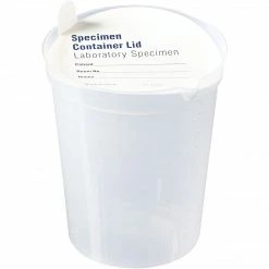 Medline Non-sterile Urinalysis Containers With Lid, 6 Oz Size, Polystyrene, 500/Pack