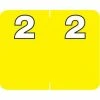 Medical Arts Press® Numeric Labels On Roll; "2", Yellow