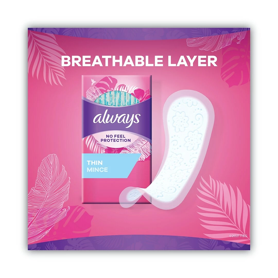 Always® Thin Daily Panty Liners, Regular, 120/Pack - Image 2