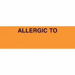 Medical Arts Press® Allergy Warning Medical Labels, Allergic To:, Fluorescent Orange, 3/4x2-1/2", 300 Labels