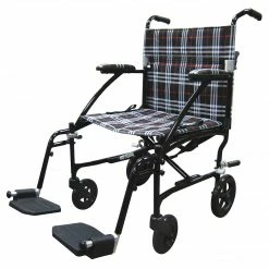 Drive Medical Fly Lite Ultra Lightweight Transport Wheelchair Black (DFL19-BLK)
