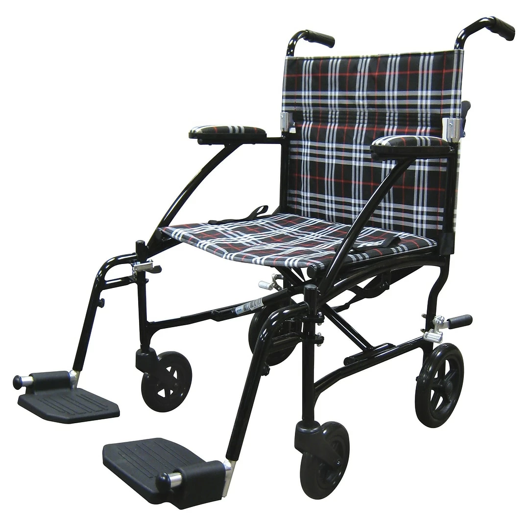 Drive Medical Fly Lite Ultra Lightweight Transport Wheelchair Black (DFL19-BLK)
