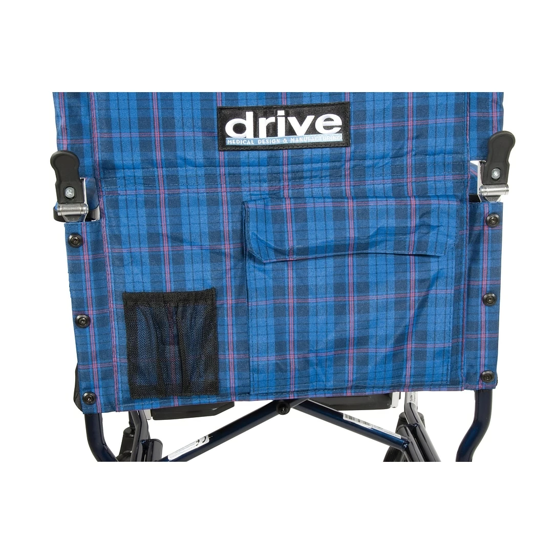 Drive Medical Fly Lite Ultra Lightweight Transport Wheelchair Black (DFL19-BLK) - Image 3