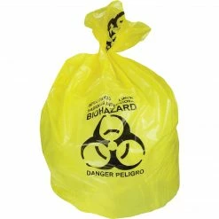Heritage Bag Heritage, Healthcare Printed Biohazard Bags/Liners, 40-45 Gallon, 40x48, High Density, 17 Mic, Yellow, 250 CT