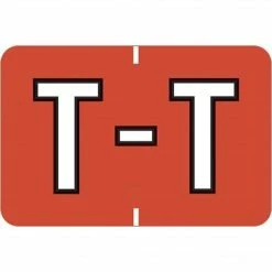 Medical Arts Press® Colwell Jewel Tone® Compatible Alpha Binder Sheet Labels; "T"