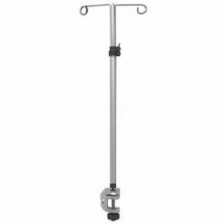 Omnimed Mobile I.V. Pole With Adjustable Clamp (741304)