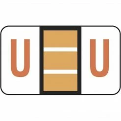 Medical Arts Press® Jeter® Compatible 5100 Series Alpha Sheet Labels; "U"