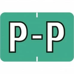 Medical Arts Press® Colwell Jewel Tone® Compatible Alpha Binder Sheet Labels; "P"