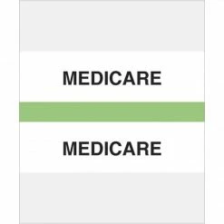 Medical Arts Press® Standard Preprinted Chart Divider Tabs; Medicare, Light Green