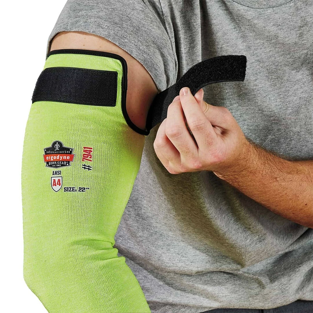 ProFlex By Ergodyne Ergodyne ProFlex 7941-PR Cut-Resistant Arm Sleeve, ANSI A4, Lime, 22 In, 144 Pairs (17949) - Image 4