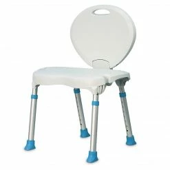 Drive Medical AquaSense Adjustable Bath And Shower Chair With Non-Slip Comfort Seat, White (770-535)