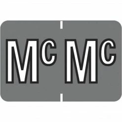 Medical Arts Press® Colwell Jewel Tone® Compatible Alpha Binder Sheet Labels; "Mc"