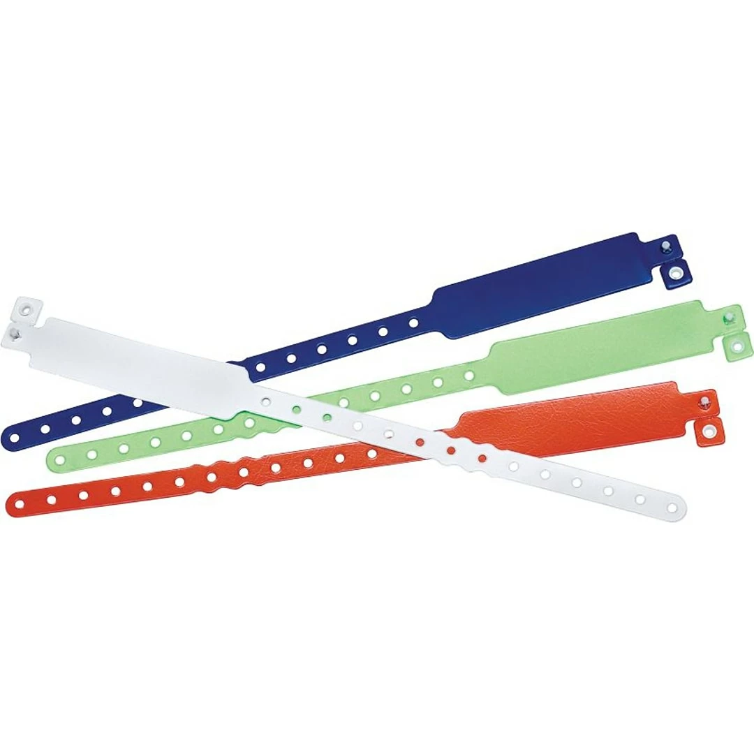 Medline Tamper Resistant Snap Closure ID Bands, Adult, Light Green, 250/Box