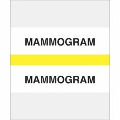 Medical Arts Press® Standard Preprinted Chart Divider Tabs; Mammogram, Yellow
