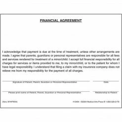 Medical Arts Press® Financial Agreement And Insurance Assignment; 4x5-1/2" Bond Non-Personalized