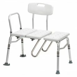 Drive Medical Splash Defense Transfer Bench With Curtain Guard Protection (RTL12032KDR)