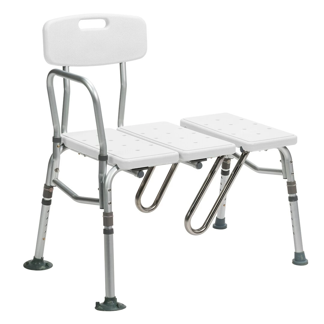 Drive Medical Splash Defense Transfer Bench With Curtain Guard Protection (RTL12032KDR) - Image 2