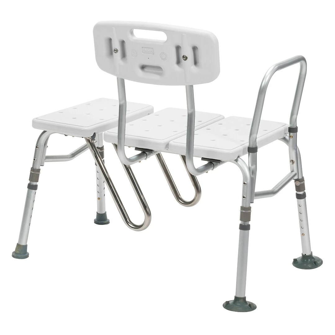 Drive Medical Splash Defense Transfer Bench With Curtain Guard Protection (RTL12032KDR) - Image 4
